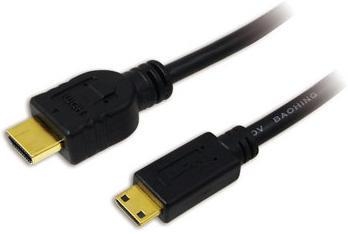 HDMI-Kabel LogiLink Ethernet A -> mini  St/­St 2.00m